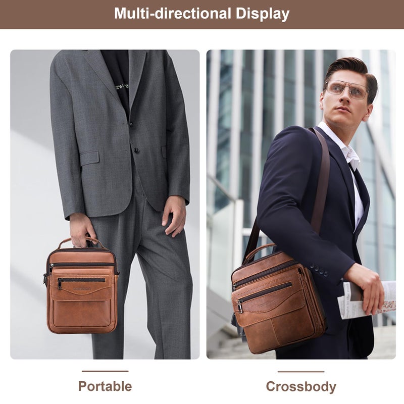 COSCOOA Shoulder Bag for Men Leather Man Purse Crossbody for Men Handbag Bag Messenger Satchel Travel bag,Christmas Gift Ideas - Image 5