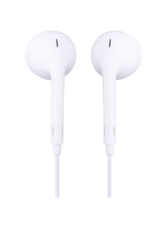 Newmine Nm-Lk06 Wired Mobile Headphones, Music Headphones, Semi-In Earphones With In-Line Control, 3.5Mm Interface, Compatible With Computers, Laptops, And Smartphones, Volume Adjustment Enhanced Version, White - Image 1