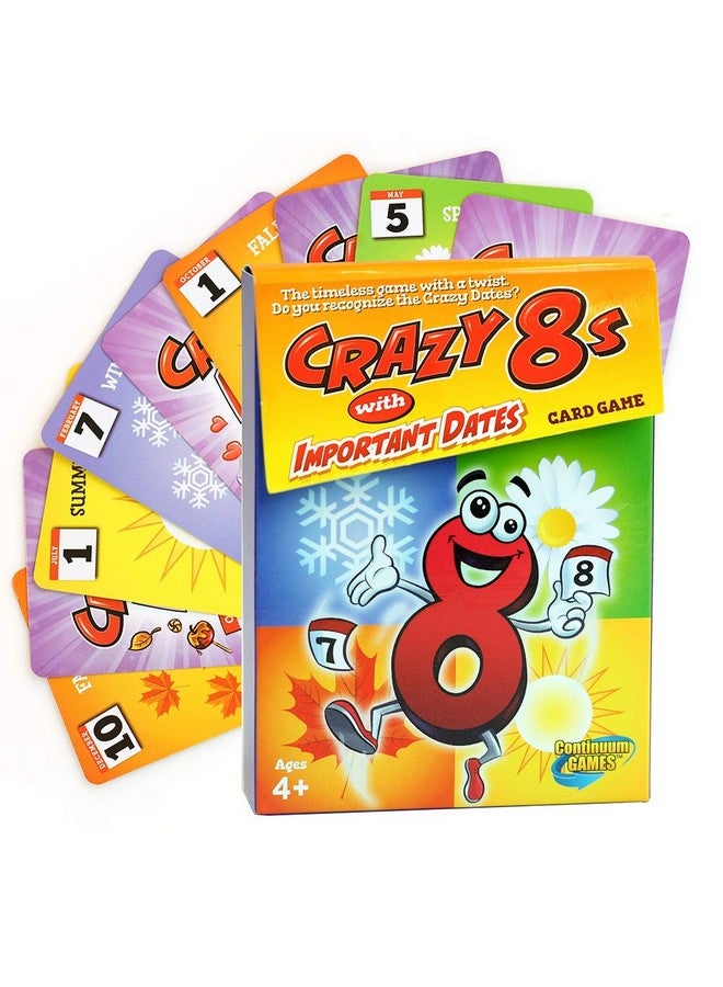 Continuum Games Crazy 8s with Important Dates Card Game - Kids Age 4 and Up - Image 1