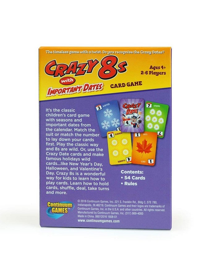 Continuum Games Crazy 8s with Important Dates Card Game - Kids Age 4 and Up - Image 4