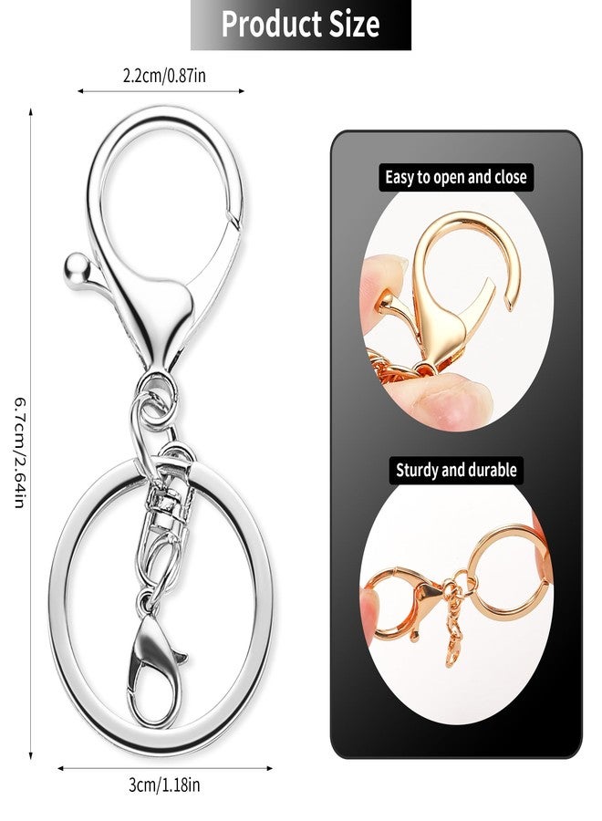Gkeygo Swivel Snap Hooks, 10-Pack, Spring Clip Lobster Clasps for Keychain and Keys, Silver - Light Gold - Image 2
