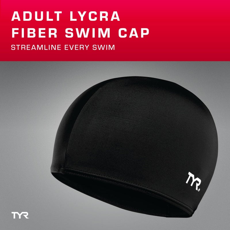TYR Lycra Fiber Adult Swim Cap for Women and Men - Recreational and Training Cap for Lap Swimming, Casual Use - UPF 50+ Sun Protection - Nylon/Lycra - Image 2