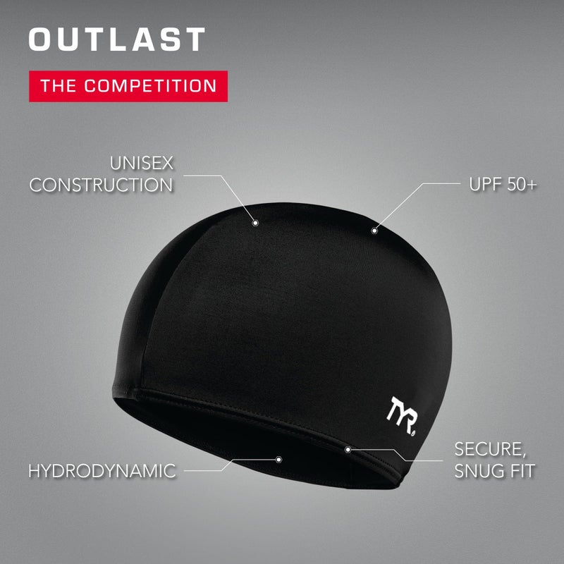 TYR Lycra Fiber Adult Swim Cap for Women and Men - Recreational and Training Cap for Lap Swimming, Casual Use - UPF 50+ Sun Protection - Nylon/Lycra - Image 4