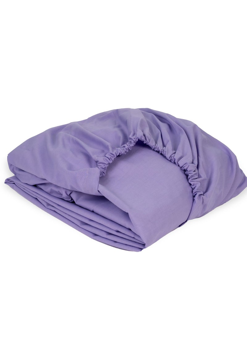 Home of linens - Fitted Sheet Lavender 200x200 - Image 1