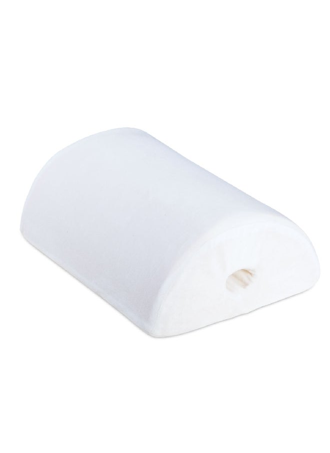Micasa - Half Moon Shaped Durable Memory Foam Bolster Pillow White 15.24 x 43.18 x 32.51 cm MNP-011 - Image 1