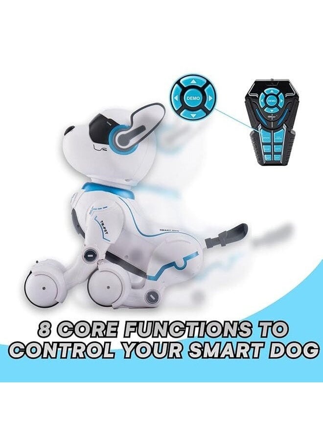 Generic - Rapidpower Smart Programmable Robot Dog Toy, Mimics 12 Animal Voices & Movements, 15 x 12 x 10 cm, White - Image 1