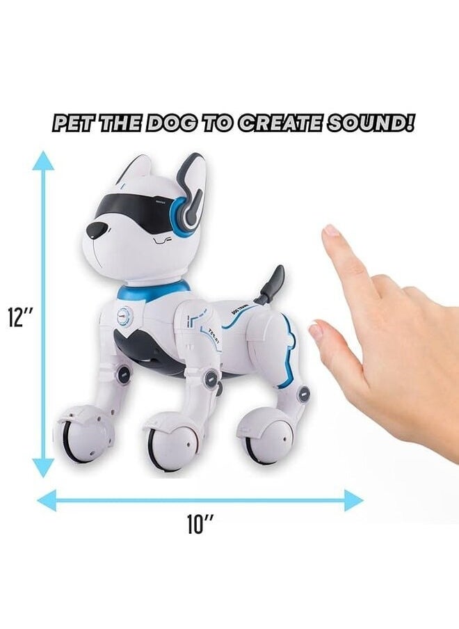 Generic - Rapidpower Smart Programmable Robot Dog Toy, Mimics 12 Animal Voices & Movements, 15 x 12 x 10 cm, White - Image 1