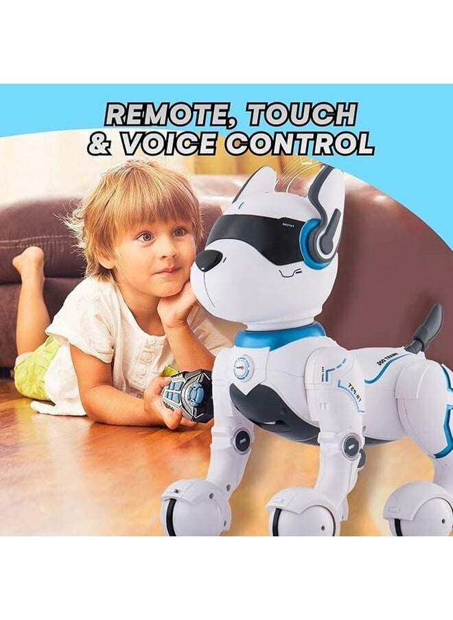 Generic - Rapidpower Smart Programmable Robot Dog Toy, Mimics 12 Animal Voices & Movements, 15 x 12 x 10 cm, White - Image 1