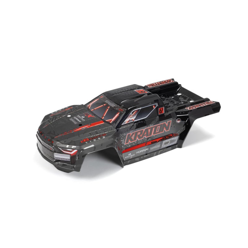 ARRMA KRATON 6S EXB BLX Painted Decalled Trimmed Body BlackRed ARA406169 - Image 3