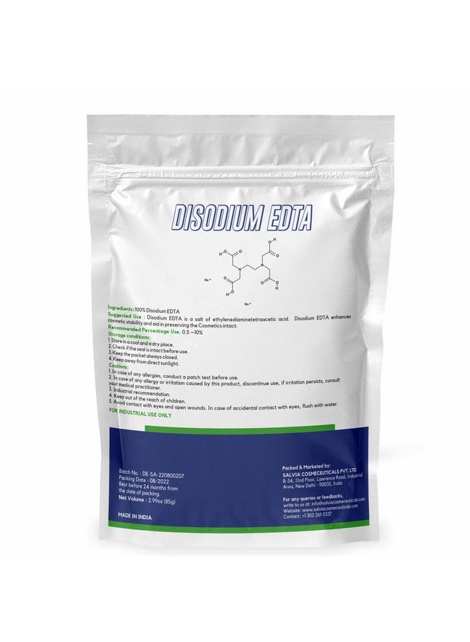 Myoc Disodium Edta Pure Cosmetic Grade Raw Material White Crystalline Powder For Diy Body Soaps Hair Shampoo & Conditioner Facewashes Foam Builder & Cleanser 85Gm - Image 2