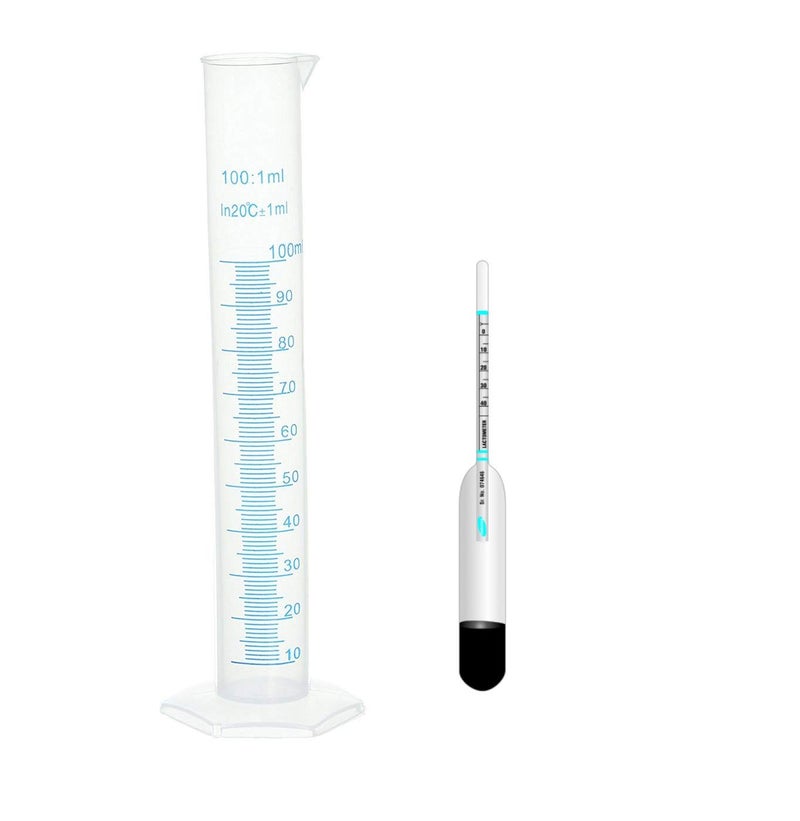 Glass, Plastic Milk Lactometer for Checking Milk Purity with in a Minute | Milk Testing kit Home | Lactometer and Tube (Aqua)