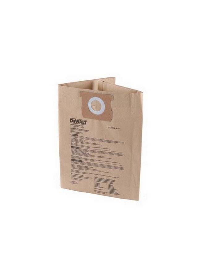 DEWALT 3-Piece Standard Dust Bag for Wet and Dry Vacuum Brown 45.2 x 3.4 x 29 cm DXVA19-4201 - Image 1