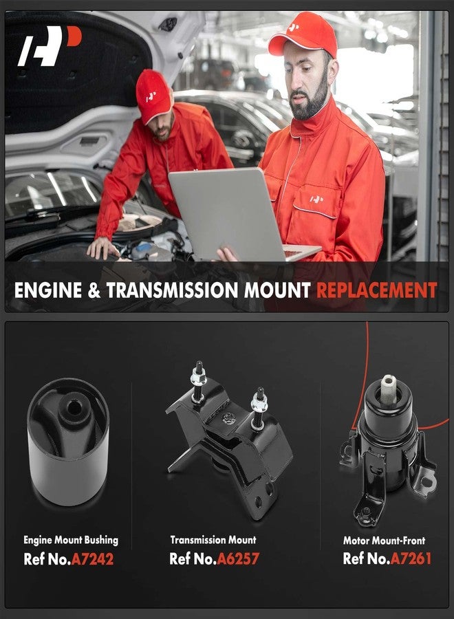 A-Premium Engine & Transmission mount Replacement for Toyota Camry 1997-2001 Avalon Solara Lexus ES300, 3.0L, Automatic Transmisssion, Set of 3 - Image 2