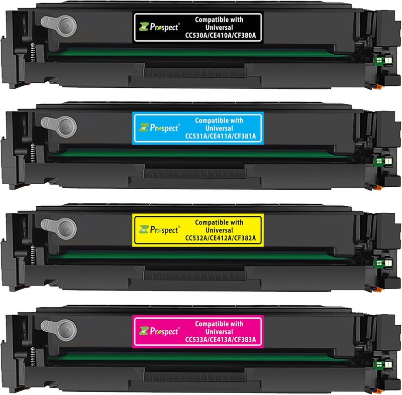 Prospect Toner 205A Cf530A Bk Cf531A Cy Cf532A Yl Cf533A Mg Full Set Compatible Cartridges With Hp Color Laserjet Pro Mfp M180N/ M181Fw ( Black Cyan Yellow Magenta 4-Pack ) - Image 4