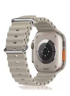 Soft Silicone Ocean Band Compatible with Apple Watch Ultra Band 49mm,45mm,44mm,42mm for Men Women High Qulaity Adjustable Bands for Apple iWatch Series 8,7,SE,6,5,4,3,2,1 off white