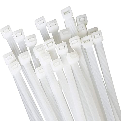 WANGFA White zip ties 18 inch Large Cable ties wraps100 pcs/Pack outdoor use Long plastic ties with 60 Pounds tensile - Image 1