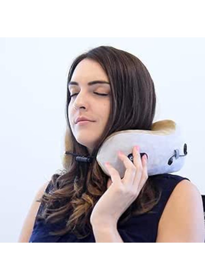 Rechargeable Electric U-Shaped Neck Massage Pillow - Multifunctional Portable Shoulder & Cervical Therapy Support - Deep Tissue Relaxation for Travel, Office & Home