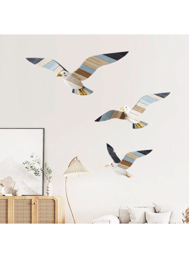 Maritime Wall Decoration Set of 3, Maritime Decoration with Seagull Motif, Decorations with Coastal Motif, Beach Seagull Decor for Living Room, Bedroom, Bathroom, Holiday Home - Image 5