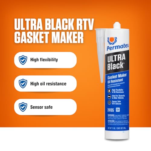 Permatex 24105 Ultra Black Maximum Oil Resistance RTV Silicone Gasket Maker, Sensor Safe And Non-Corrosive, For High Flex And Oil Resistant Applications 13 oz - Image 4