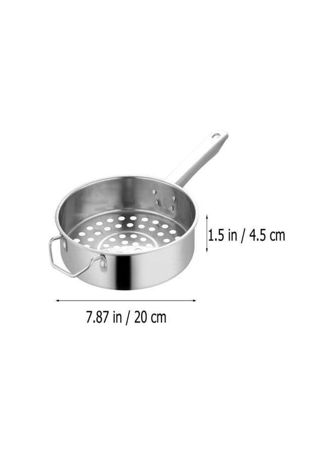 Hemoton Stainless Steel Cool Shrimp Strainer Spoon Large Hole Food Filter for Hot Pot Frying and Dumpling Cooking with Handle 16 Inch - Image 2