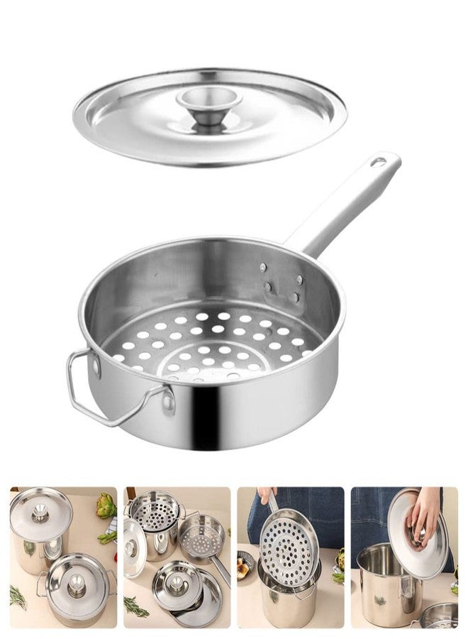 Hemoton Stainless Steel Cool Shrimp Strainer Spoon Large Hole Food Filter for Hot Pot Frying and Dumpling Cooking with Handle 16 Inch - Image 3