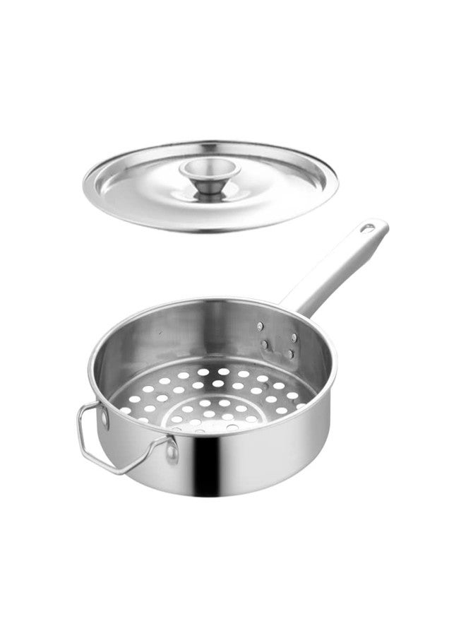 Hemoton Stainless Steel Cool Shrimp Strainer Spoon Large Hole Food Filter for Hot Pot Frying and Dumpling Cooking with Handle 16 Inch - Image 1