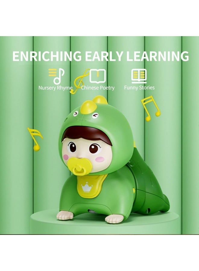 ECVV Baby Crawling Musical Toy Dinosaur Shape Sounds & Light Crawling Toys Tummy Time Learning Educational Toy for Toddlers - Image 5