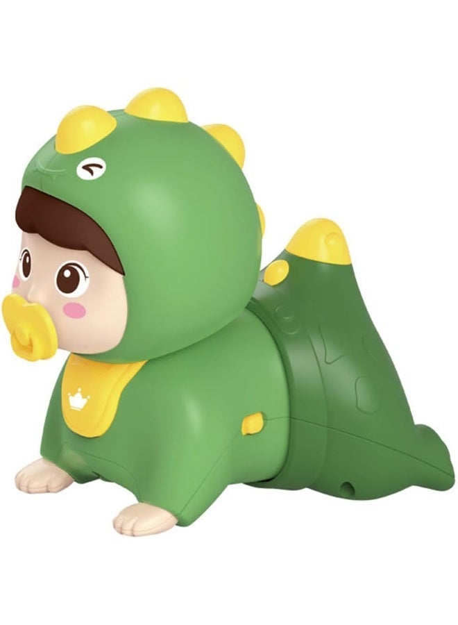 ECVV Baby Crawling Musical Toy Dinosaur Shape Sounds & Light Crawling Toys Tummy Time Learning Educational Toy for Toddlers - Image 1
