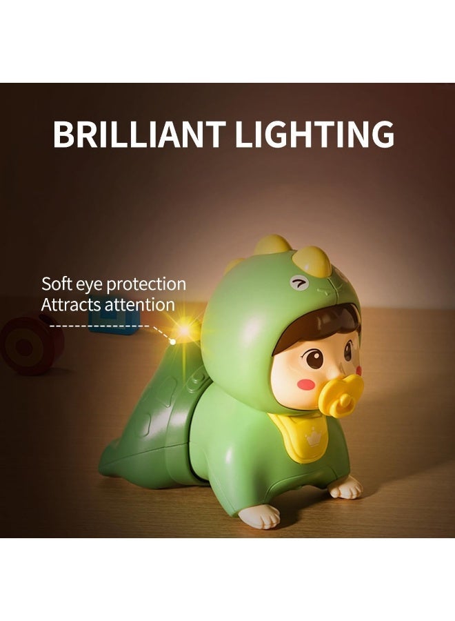 ECVV Baby Crawling Musical Toy Dinosaur Shape Sounds & Light Crawling Toys Tummy Time Learning Educational Toy for Toddlers - Image 4