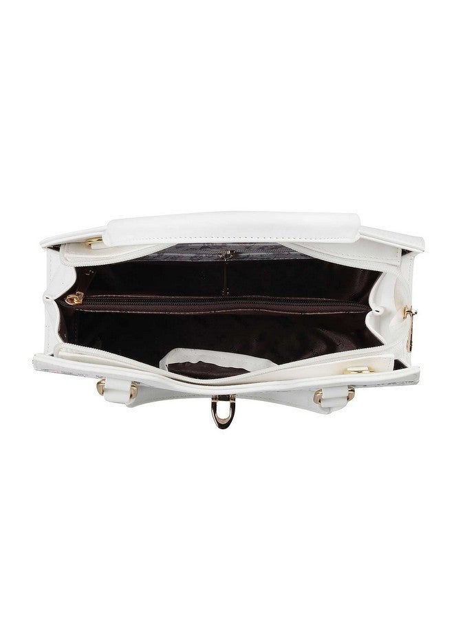 Mochi Women Satchel Bags | Ladies Purse Handbag (66-7309-White) - Image 2