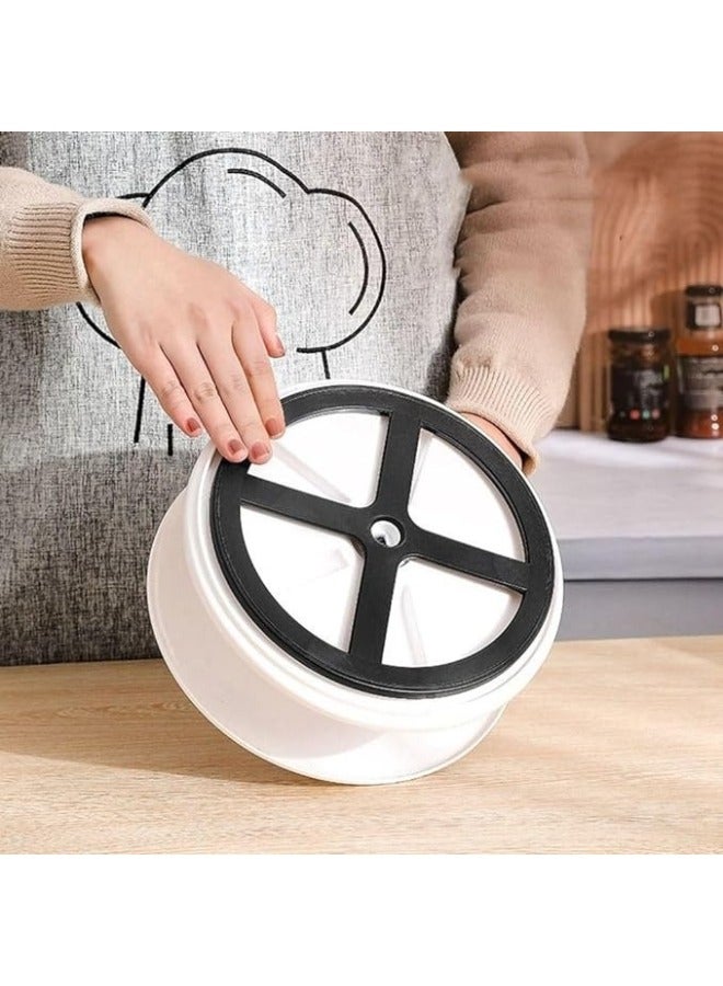 منظم توابل شفافة قابلة للدوران للمطبخ مع غطاء وملعقة، صندوق توابل بلاستيكي ذو سعة كبيرة - Image 4