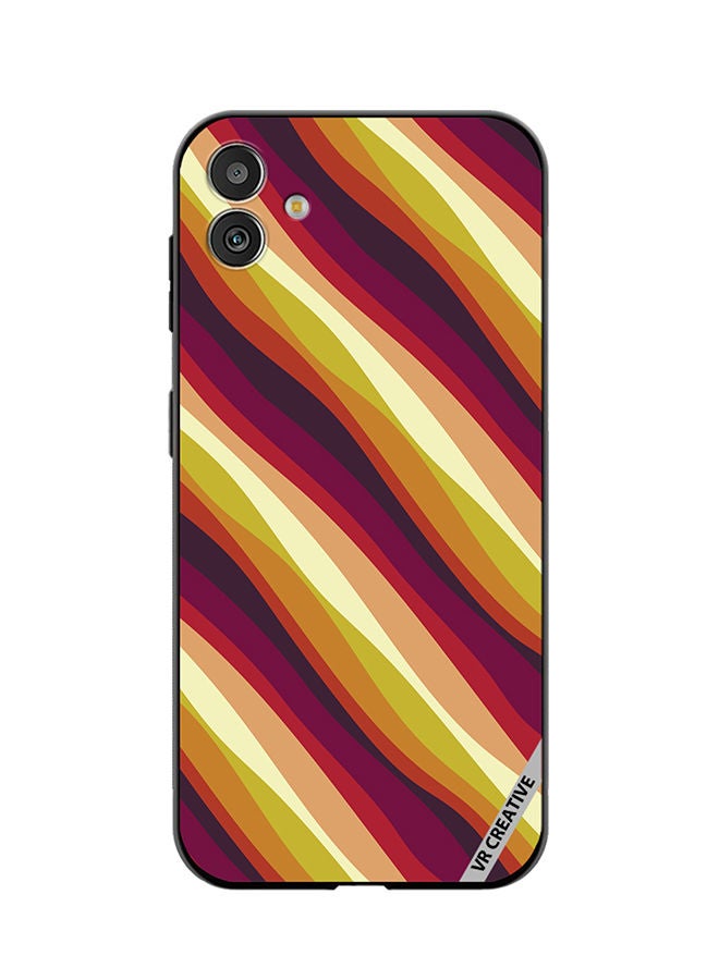 VR CREATIVE Protective Case Cover For Samsung Galaxy F14 Colorful With Curved Lines Pattern2 Design Multicolour - Image 1