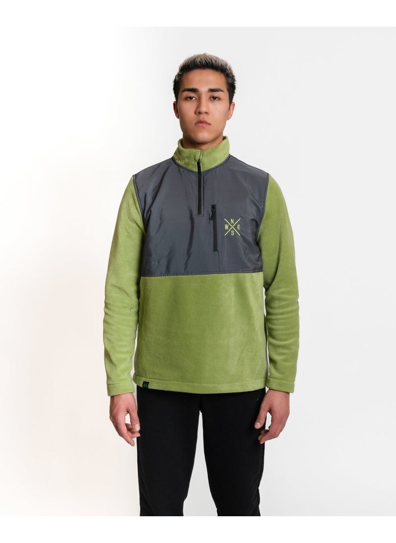 Luo Camp Half-Zip Fleece 02 - Green/anthracite Men's Half Zipper Fleece  - Image 1