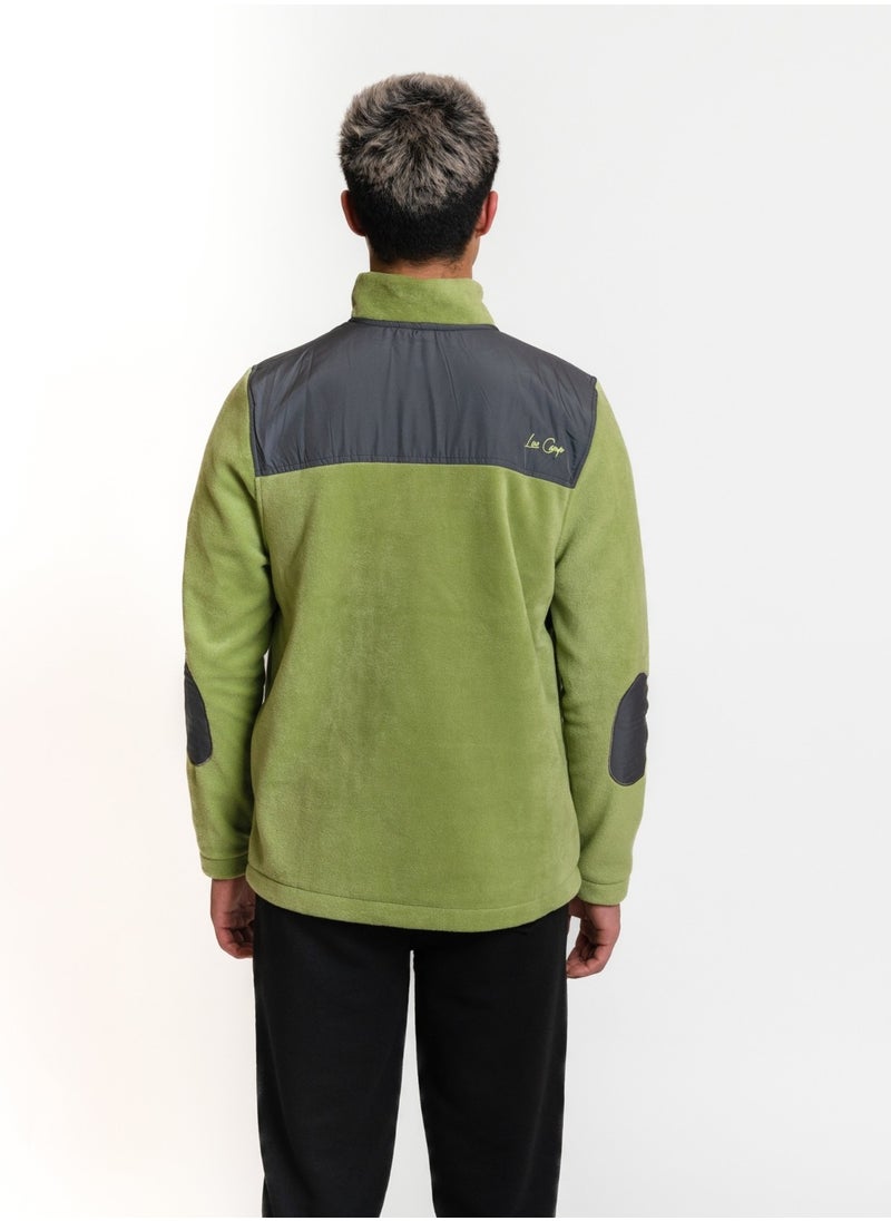 Luo Camp Half-Zip Fleece 02 - Green/anthracite Men's Half Zipper Fleece  - Image 4