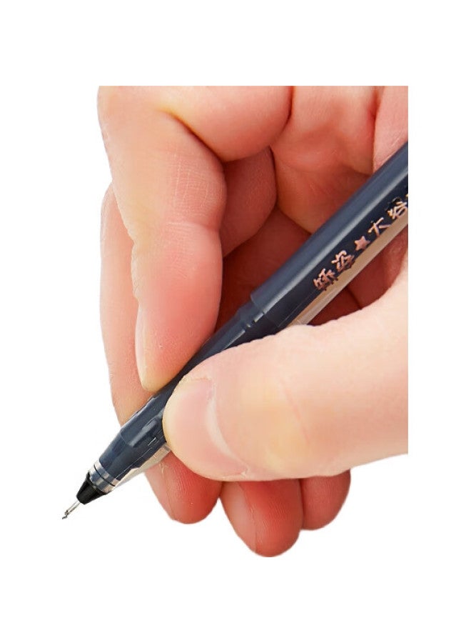 Aihao Signature Pen 0.5Mm Full Needle Tube Gel Pen, Extra Large Capacity Black Pen, Integrated Posture-Correcting Pen, Office Supplies, 12 Pcs, 47920 - Image 3