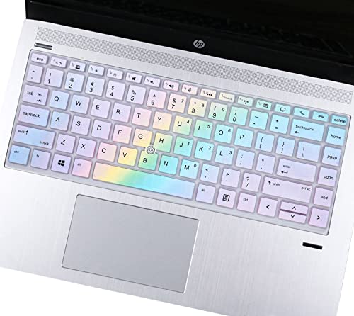 imComor Keyboard Cover Skin for HP Elitebook 840 G5 G6 14" Notebook, HP Elitebook 745 G5 G6 14" & HP ZBook 14U G5 Keyboard Cover Protector Skin Accessories, Colorful Rainbow (NOT Fit EliteBook 840 845 G7 G8) - Image 1
