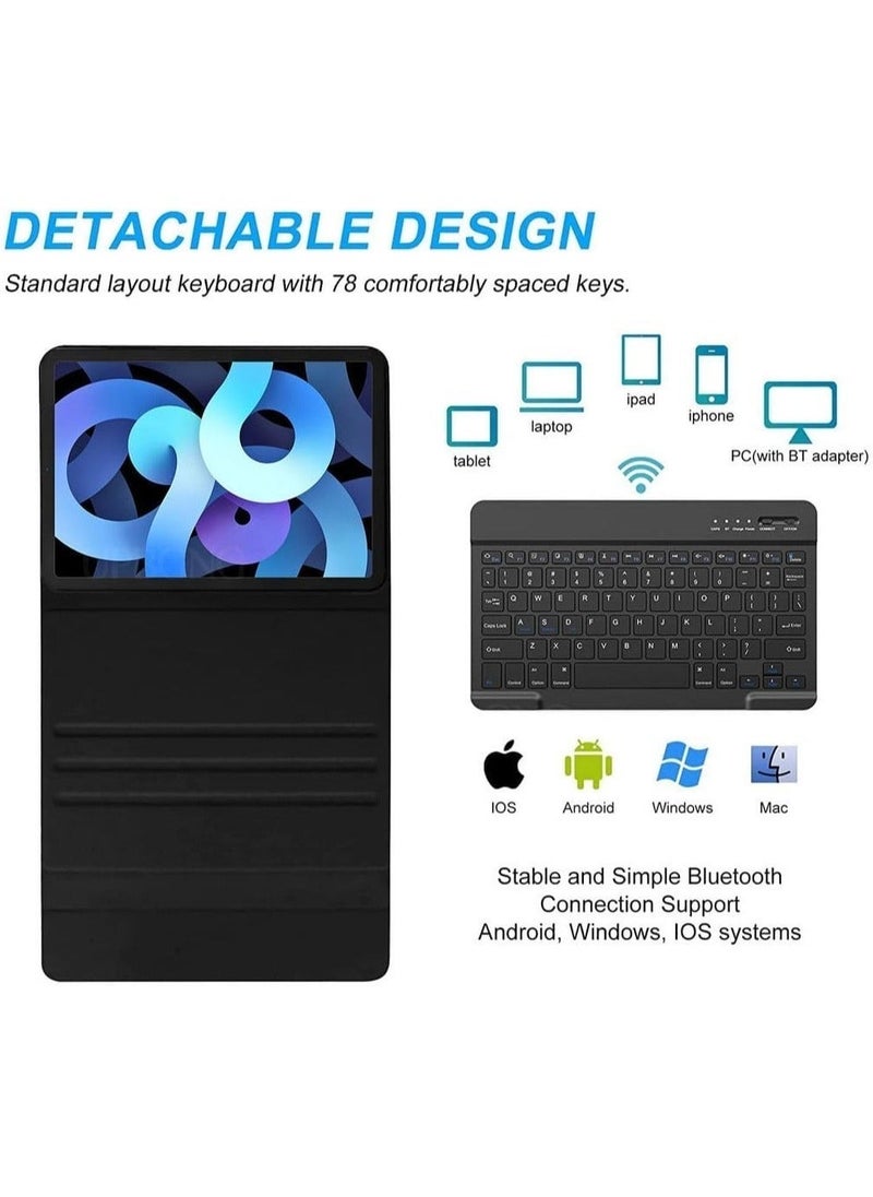 Arabic and English Keyboard Case Compatible with Redmi Pad SE 11 inch 2023 Tablet, Slim Protective Case with Detachable Wireless Bluetooth Keyboard  Mouse - Image 2
