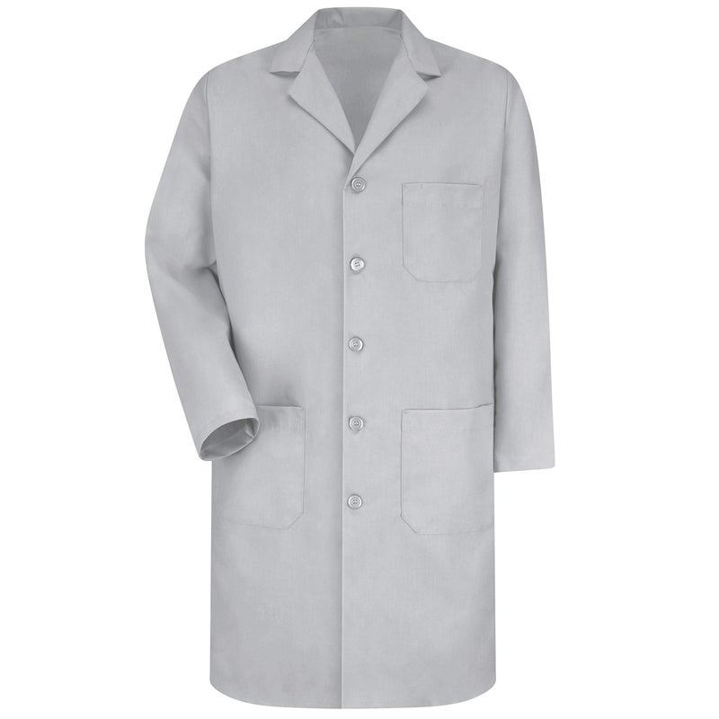 Red Kap Men's Exterior Pocket Original Lab Coat, Light Grey, 38 - Image 4