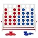 ApudArmis Portable Wooden 4 in a Row Game Classic Wooden 4toScore Game Set with Coins  Carrying BagIndoor Outdoor Connect Games for Teens Adults Family - Image 4