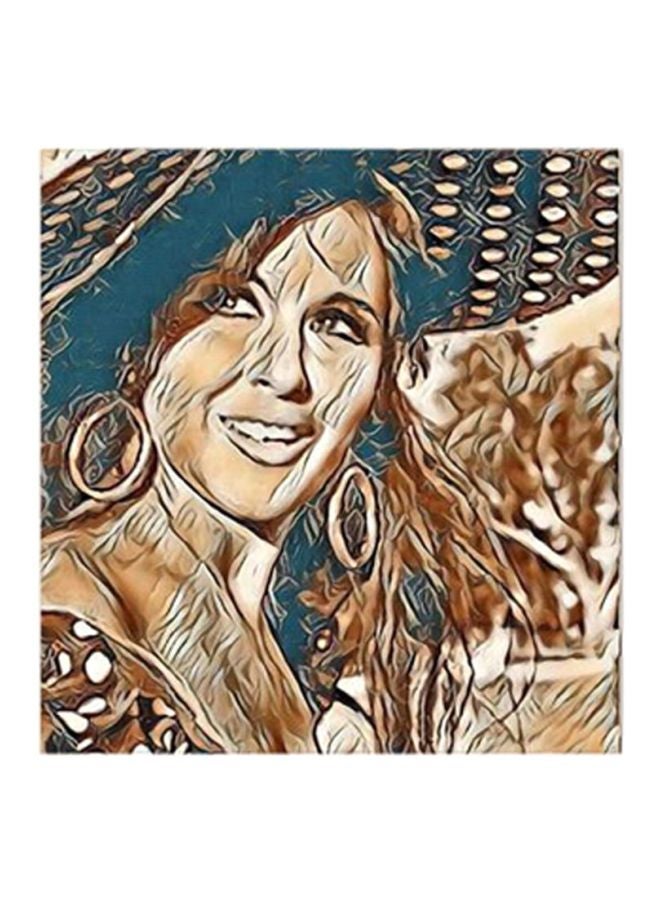 RYN Soad Hosny MDF Wall Art Multicolour 30x30centimeter - Image 2