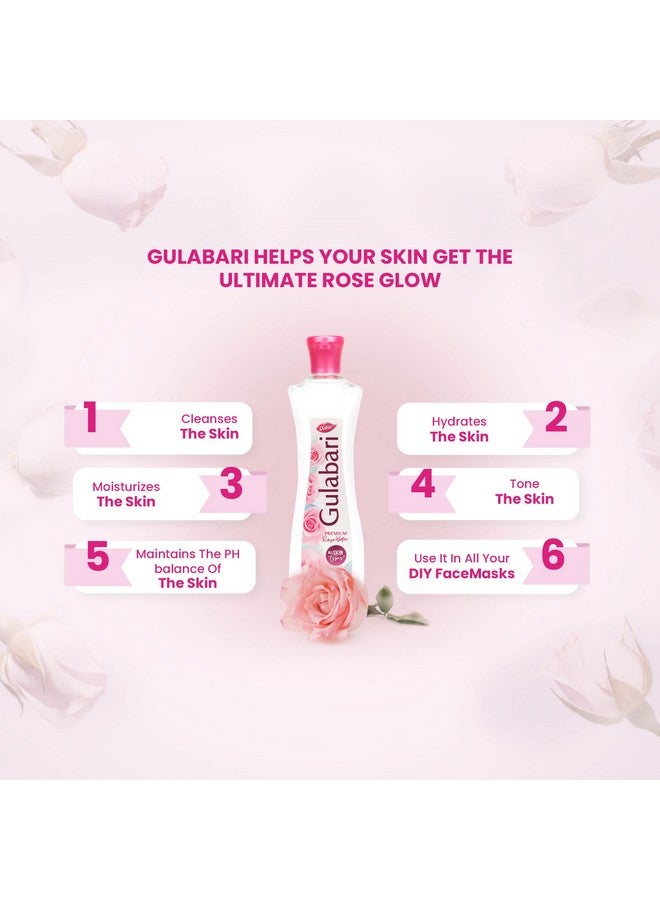 Dabur ماء الورد الفاخر من جولاباري 120 مل بدون بارابين ينظف ويرطب البشرة ويوازن مستويات الحموضة في البشرة لجميع أنواع البشرة عبوة من قطعة واحدة - Image 4