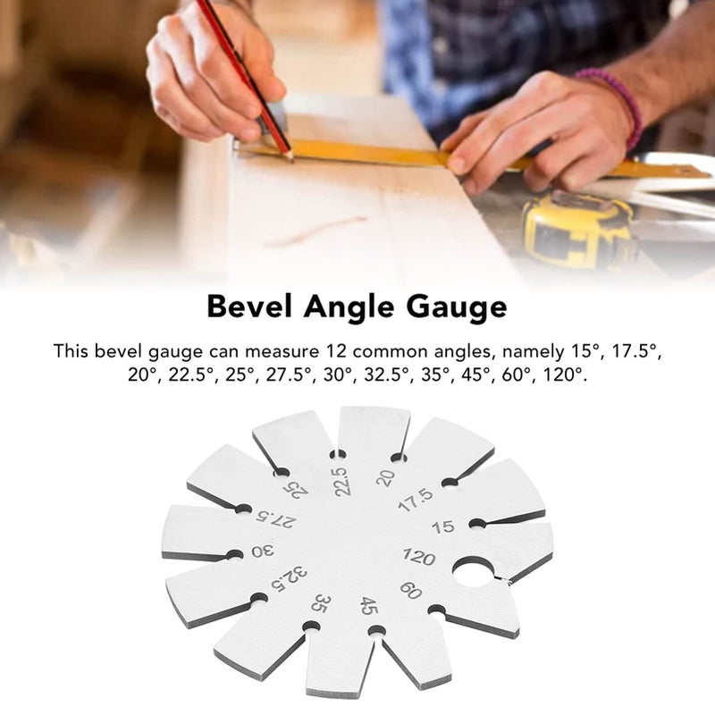 Stainless Steel Angle Protractor 15 to 120 Degrees for Woodworking Chisel Planer Measurement - Image 5