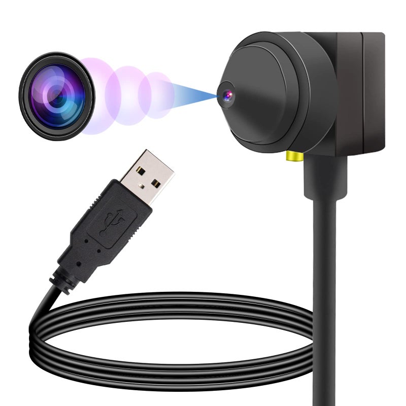 PEGATISAN USB Webcams 1080P Web Camera Eye Contact Camera with Microphone 3.7mm Mini Webcam Wide Angle Fisheye Portable PC Camera Module for Youtube Meetings/ZOOM/Video/Laptop/Professional Equipment/Teaching - Image 1