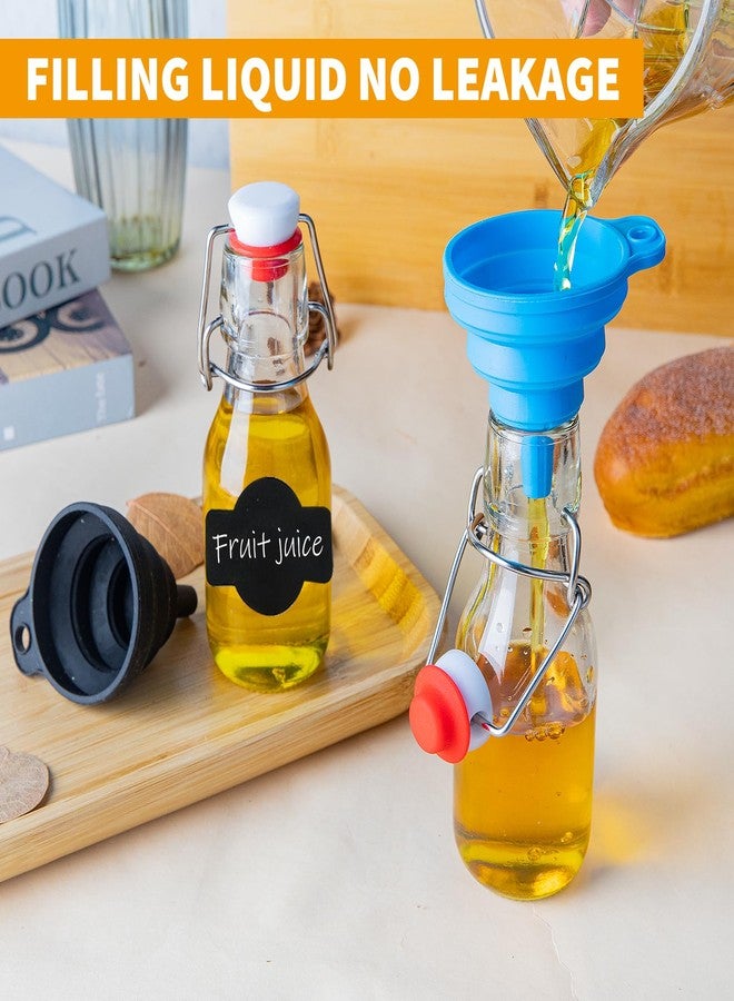 INFTYLE 20 Pack 4oz Swing Top Glass Bottles With Flip Airtight Lids for Home Brewing, Beverages, Oil, Vinegar, Water, Soda, Kefir, Limoncello, Homemade liquor, vanilla - Image 3