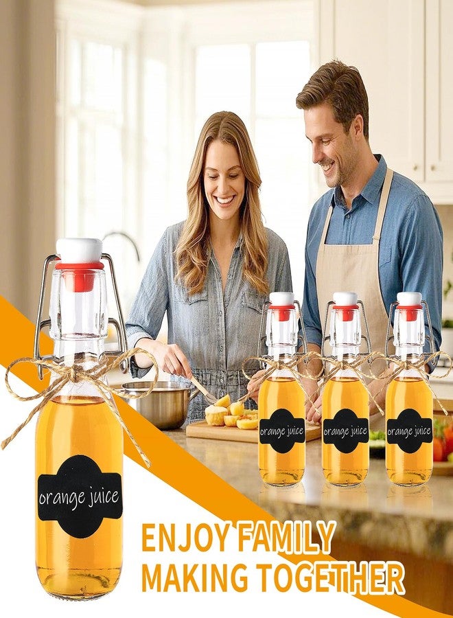 INFTYLE 20 Pack 4oz Swing Top Glass Bottles With Flip Airtight Lids for Home Brewing, Beverages, Oil, Vinegar, Water, Soda, Kefir, Limoncello, Homemade liquor, vanilla - Image 4