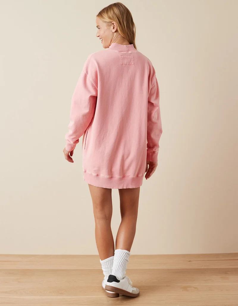 امريكان ايجل فستان ميني من الفليس بقبة عالية