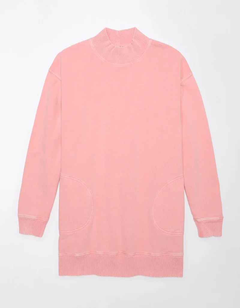 American Eagle  AE Mock Neck Fleece Mini Dress for Women | Best Price UAE