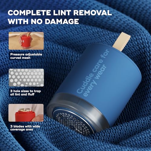 NUUK RIZZ Rechargeable Lint Remover for Clothes with FREE Storage Pouch | 2 Speed Modes For All Fabrics | 60 Min Runtime with Type-C Charging | Fabric Shaver for Woolen Sweaters, Shawls, Coats, Shirts - Image 4