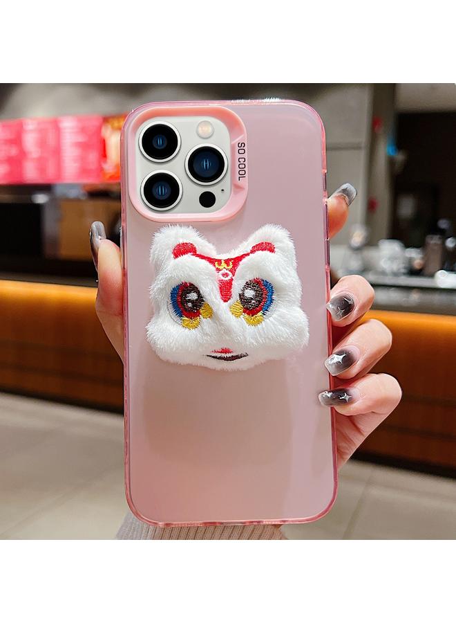 Zaboon Case For iPhone 12 Pro Max New Year Lion Dance Plush Doll Phone Case - Image 1