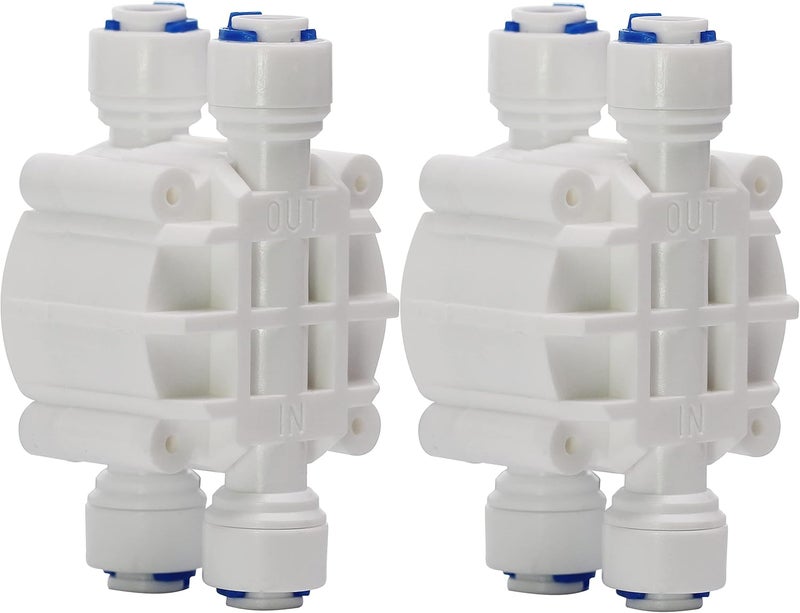 DIGITEN 1/4" Automatic Shut-Off Valve with Quick-Connect Fittings For RO Reverse Osmosis(Pack of 2) - Image 2